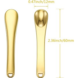 WUERKIYA 8 Pieces Mask Spatulas Metal Makeup Spatula Applicator Cosmetic Spatulas Mini Beauty Scoop Facial Cream Mask Spoon for Mixing and Sampling