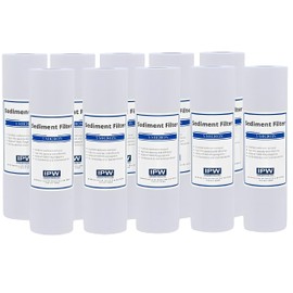 IPW Industries Inc. | 10-Pack GE GXWH20S - 5-Micron Sediment Water Filter Replacement Cartridge for Whole House & Reverse Osmosis Water Filter System