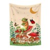 Funny Tapestry Boho Mushroom Tapestry Frog Aesthetic Moon Stars Tapestry