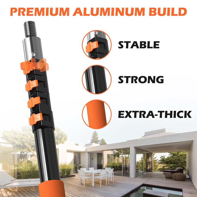 AgiiMan 18FT Reach Telescoping Pole - 3 to 12FT Extension