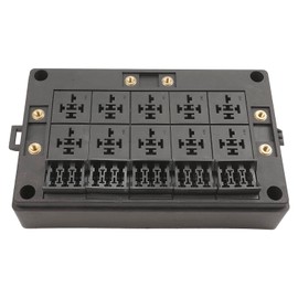 Fuse Relay Box 12V Automotive 10 Slots 15 Slots ATC/ATO Fuse Holder Universal Fuse and Relay Box Block Compatible with Automotive Car Truck Marine Boat