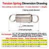 Home Maintenance Extension Spring Loop Hook Tension Spring Coil Extension