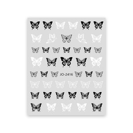 6 Sheets 3D Butterfly Style Nail Stickers, Suitable for Girls and Women's Self-Adhesive Nail Decoration、Nail Decals