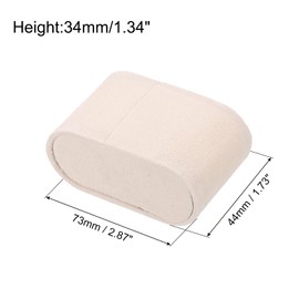 sourcing map Pack of 10 Flannel Watch Cushions for Jewellery Storage in Watch Box (2.87" x 1.73" x 1.34", Beige)