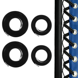 MAQIHAN 4 Pcs Gravity Chair Replacement Cord - Zero Gravity-Chair Repair Kit Elastic Rope Stretch Cord for Outdoor Recliners, Patio, Sun Lounge, Bungee Beach, Folding Chair (Black)