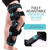 Hinged Rom Knee Brace, Adjustable Post Op Knee Immobilizer for