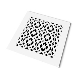 Saba Air Vent Cover Grille - Acrylic Fiberglass 8" x 8" Duct Opening (10" x 10" Overall) White Finish Decorative Register Covers for Walls and Ceilings, Charlotte (8" x 8", White)