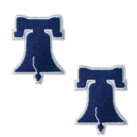 Iron on Patches Philadelphia Liberty Bell Logo - Pack of 2 - Baseball Sports Team Patch for Jersey, Shirts, Jackets, Hat, Jeans, Bags (Size 2.5" x 3")