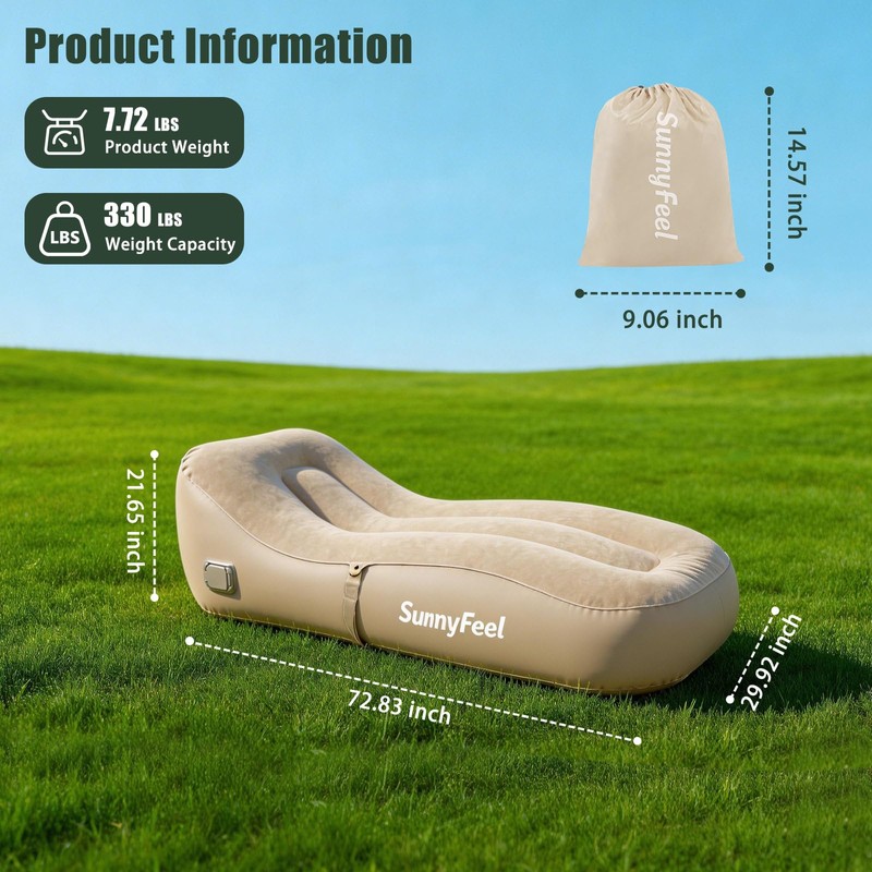 SUNNYFEEL Inflatable Lounge Chair with Built-in Pump