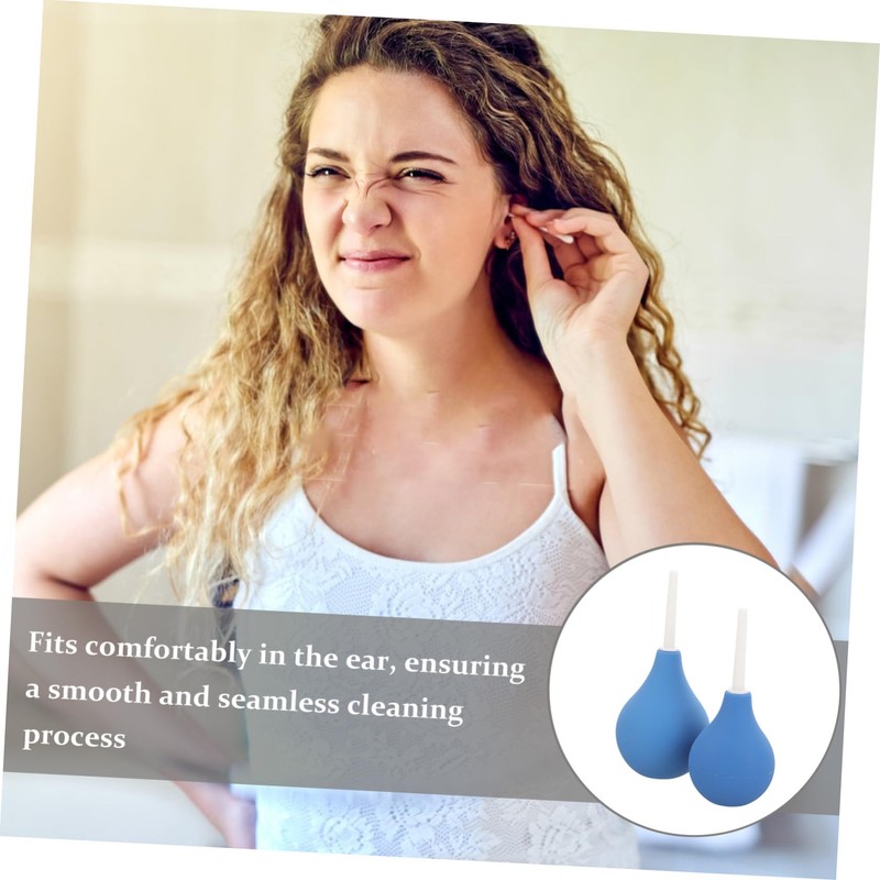 Mobestech 2pcs Durable Ear Washing Squeeze Bulb Small Medium for