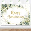Mocsicka 7x5ft Anniversary Backdrop Large Greenery Happy Anniversary Family Memorial