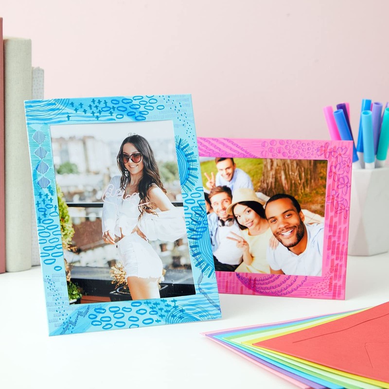 Juvale Picture Frame Craft Kit - 5x7 in, 30-Piece Multi-Color