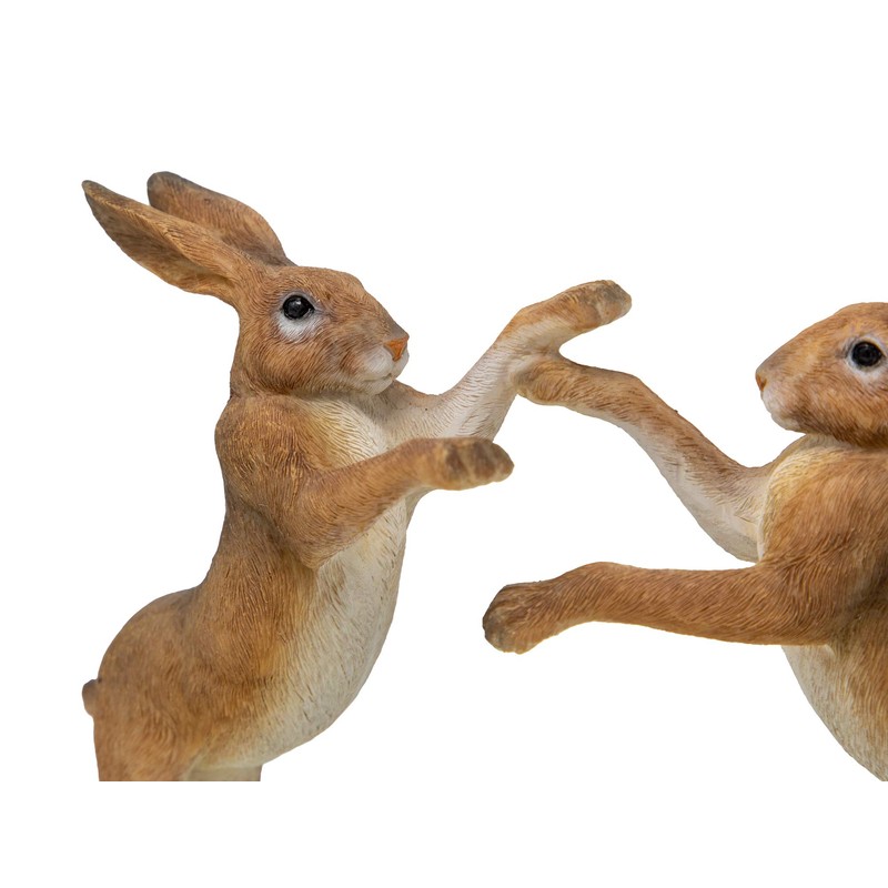 Realistic Hare Ornaments Finished in Natural Colours, Choice of Poses