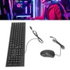 Keyboard and Mouse Combo Black Waterproof 104 Keys Anti Slip