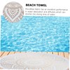 MAGICLULU Beach Towel Circle Microfiber White Beach Towel Mandala Tapestry