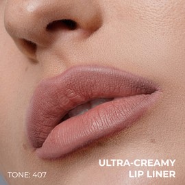 Lamel Gel Lip Liner - Sharpenable Pencil - Long-lasting formula - Adds Colour & Texture to the Lips - Waterproof Smudge-Proof Precision & Enriched with Nourishing Ingredients - Cruelty-free - N. 407 (Ash Rose) - 1,7g