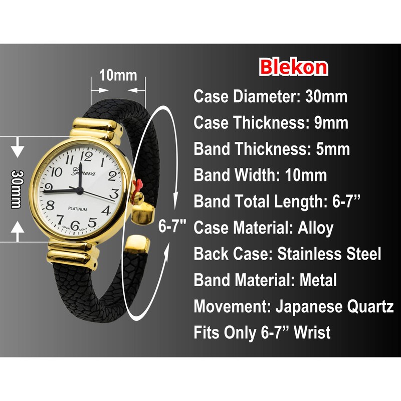 NYKKOLA Classic Small Face Crystal Bracelet Watches Snake Style Band