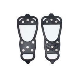 MARUFANG Foot Soles, Anti-Slip, Fall Prevention, Freeze Prevention, Snow, Climbing, Fishing, Rocks, 8 Claws, Lightweight, Ice Spikes, Soles, Easy to Put On and Take Off, Unisex (L)