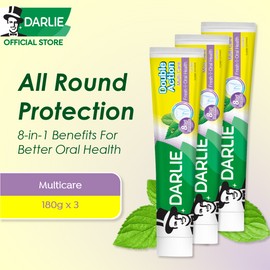 Darlie [Value Bundle] DARLIE Double Action Freshness Toothpaste (assorted) 250g/200g/180g/160g x3