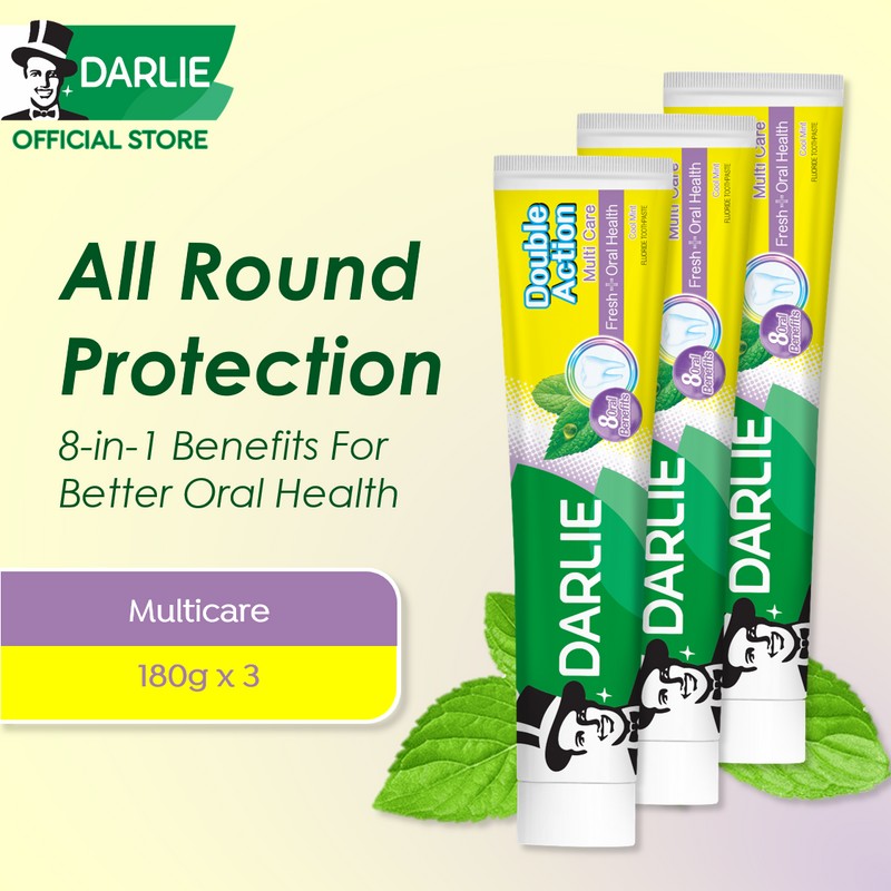 Darlie [Value Bundle] DARLIE Double Action Freshness Toothpaste (assorted) 250g/200g/180g/160g