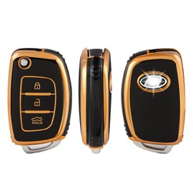 OFFCURVE TPU Car Case Protector Car Key Case Key Fob Suitable for Hyundai ix25 ix30 ix35 ix45 ix55 Elantra Sonata Tucson Santa Fe Accent Creta Verna