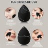 47 Brochas Maquillaje Profesional Y Herramientas Cosméticas Negro