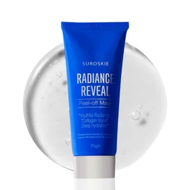 Suroskie Radiance Reveal Peel-Off Mask with Bio-Collagen & Honey Protein – Hydrating, Brightening & Glow-Boosting Formula – Lavender Infused Korean-Inspired Skincare for Plump, Youthful Skin – Unisex Face Mask – 75g