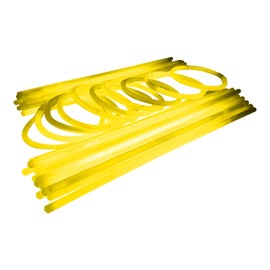 Glowtopia 8 inch Glow Stick Bracelets + Connectors - Premium Glowsticks from (100 Pack, Yellow)