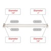 72 in. Adjustable 72-Inch Double Shower Curtain Rods, Brushed Nickel