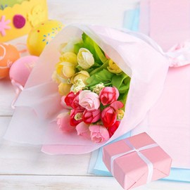 72 Sheets of Tissue Paper Pink, 50 x 70 cm Tissue Paper Packaging Material, Gift Wrap Pink, Tissue Paper Pink for Packaging DIY Gift Wrapping, Bouquet Packaging, Pompom Packaging