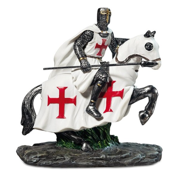 impexit Riproduzione in resina Cavaliere Templare a Cavallo Colore 11.6/6/11 cm (Lance)