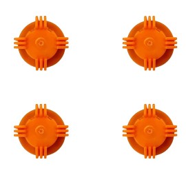 Stone River Golf Cart Battery Vent Caps 1/4 Turn Bayonet (Color: Orange)  4 Pack