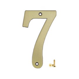 1Pcs 3Inch Metal House Numbers with M2 Screws Solid Zinc Alloy Mailbox Numbers for Outside, 3D Address Numbers for House, Apartment, Office, Hotel Room, Mailbox Signs,Bronze No.7