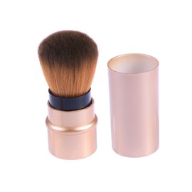Baluue Mini Retractable Multifunctional Makeup Brush Portable Cosmetics Tool for Face Powder Blush and Mineral Foundation Application for Travel and Daily Use