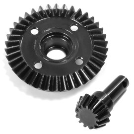 RC Hardened Steel Front Rear Ring 38T Pinion 13T 32P Bevel Gear Set, Front & Rear Axles Upgraded Parts for 1/10 Axial RBX10 RYFT, Upgraded Part Replacement for Axial - AXI232054