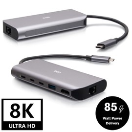 C2G USB-C® 4.0 6-in-1 Mini Docking Station with HDMI®, USB-A, Ethernet, and USB-C® 85W– 8K 60HZ