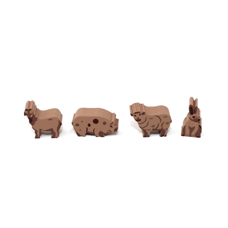 Ark Nova Special Enclosure Animals Board Game Pieces (80 Pieces)