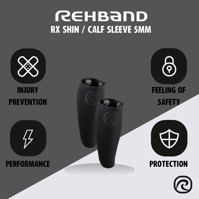 Rehband Neoprene Calf Support, Compression Bandage for Calf and Shin,