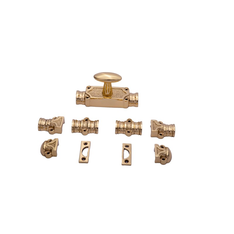 STALLION HARDWARE Polished Brass Cremone Bolt for Cabinet Hardware