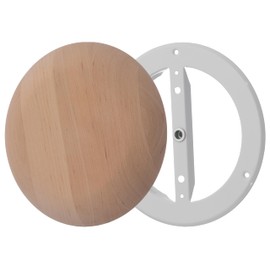 Steinberg14 (no resin) Wooden Vent Cover 5 inch - Universal Supply and Exhaust Valve - Adjustable Vent Cover - Round Wall Ceiling Vent - Wooden Air Diffuser - Sauna Vent Cover with Black Alder Wood