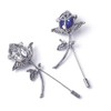Rhinestone Rose Flower Brooch.Crystal Lapel Pin Brooch, Classy Flowers Tie