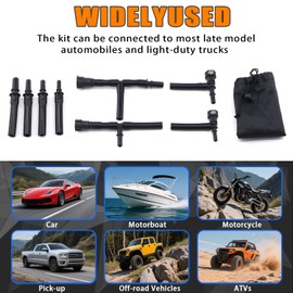 96-0190 Universal EVAP System Leak Detection Kit Compatible with Low Pressure Automotive Smoke Machine, Universal Vehicle Fuel System Diagnostic Tester Tool