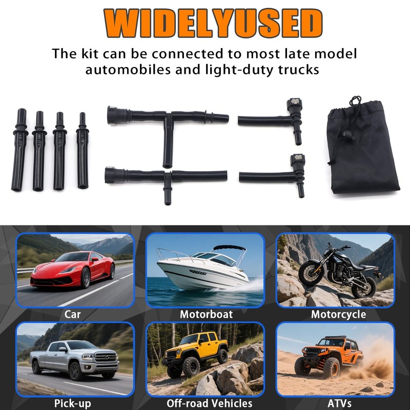 96-0190 Universal EVAP System Leak Detection Kit Compatible with Low