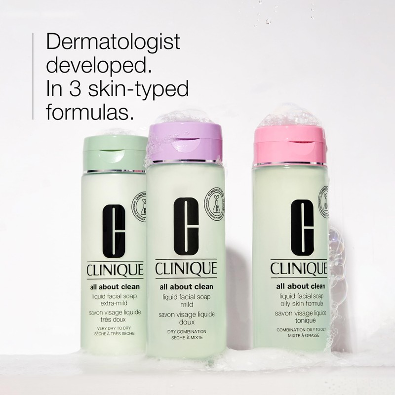 Clinique 3-Step All About Clean Liquid Facial Cleanser Soap |