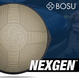 Bosu NEXGEN Balance Strength Trainer, Multi-Functional 26" Exercise Ball, Home Gym Equipment for Full Body Workouts, Sandstone with Black Rim