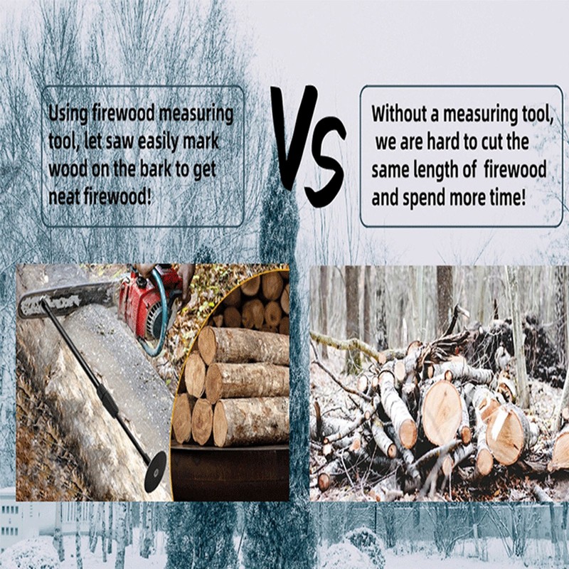 Firewood Measuring Tool with Magnetic Base 16 To 26in Steel