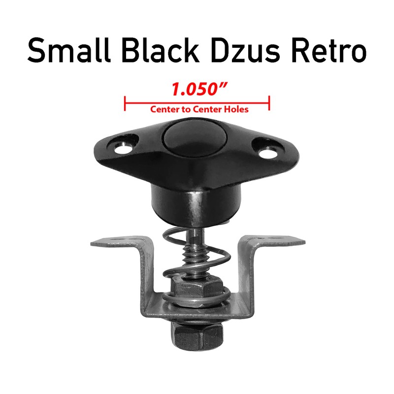 Dzus Small Push Button Retro Quick Latch Release Black 1.050