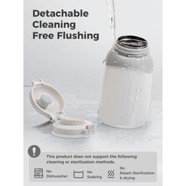 BOLOLO Portable Milk Warmer Pro for Travel, Detachable Design for Easily Clean, Portable Bottle Warmer with Fast Heating, 17.5 Ounces and Large Battery Life Meet Your Feeding Needs.