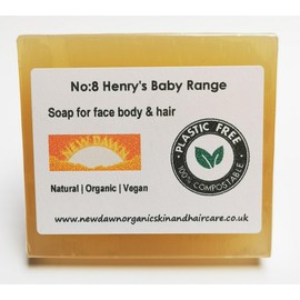 Handmade Natural Baby bath Lavender Soap Bar - Range No.8 - Eczema / Nappy Rash and Cradle Cap Relief. Good for Sensitive Skin / New Born Skin & Scalp - 75g by New Dawn