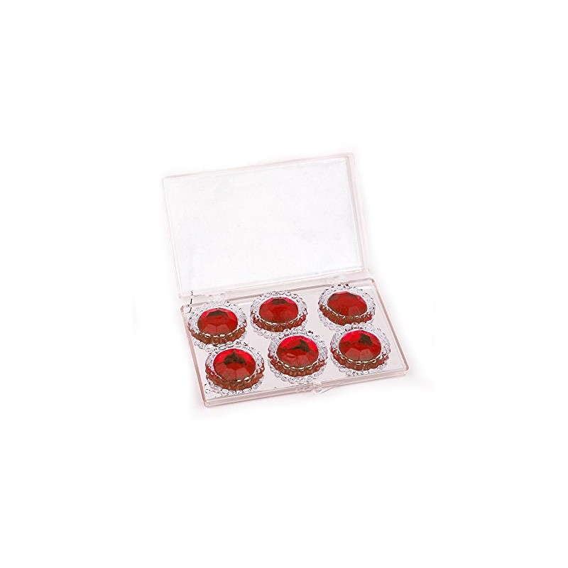 O'Creme Edible Diamond-Framed Round Gemstones 28mm for Decorating Cakes and